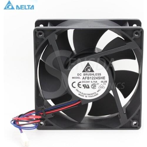 For delta AFB1224SHE 12CM 120MM 1238 12038 DC 24V 0.75A axial server inverter cpu cooler COOLING FANs