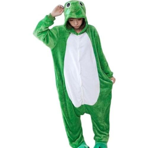 Kigurumi Frog Pajamas Unisex Sleepsuit Adult Onesies Cartoon Cosplay Costumes Animal Sleepwear Party Clothing New Year Xmas Gift