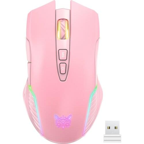 Professional Gaming Mouse Computer Mouse Gamer RGB Rechargeable Desktop PC Mice Ergonomic Wireless Mouse For PC Laptop Games