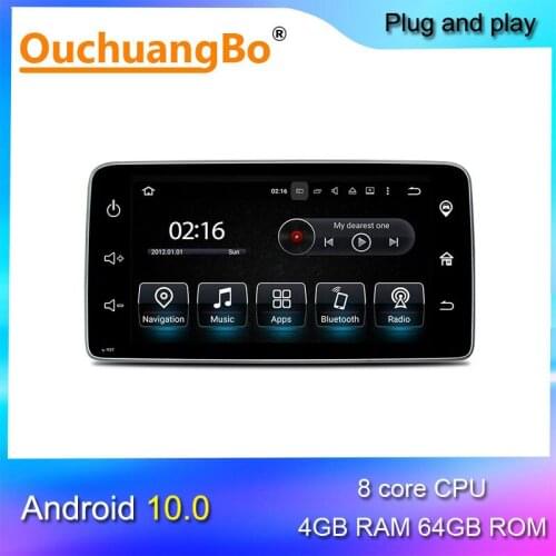 Ouchuangbo android 10 radio gps navigation recorder for 9 inch Benz smart Fortwo 2015-2018 stereo 1024*600 head unit 4GB 64GB