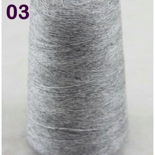 Sales 1X500g high quality 100% pure cashmere warm soft hand-woven tower yarn Silver Grey 262-5003