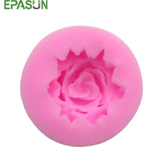 EPASUN Rose Shape Fondant Soap Mold Form DIY Cake Decorating Silicone Mold Chocolate Cookies for Soap Molds Baking Mould Tools