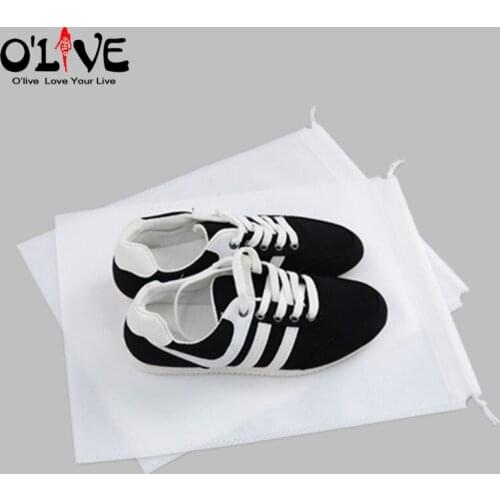 Non-woven Shoes Storage Bag Travel Organizer Clothes Suit Packaging Draw String Bags Laundry Dust School Shoes Bag Cover