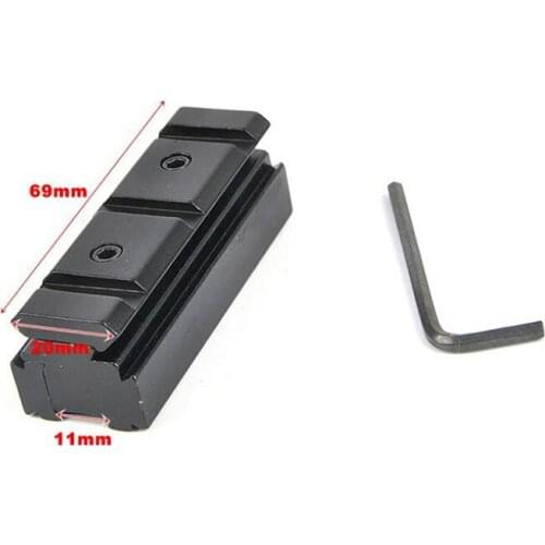 Tactical Scope Mount 11mm Dovetail 20mm Rail Converter Adapter with Key Airgun Rifle Pistol Sight Hunting Caze