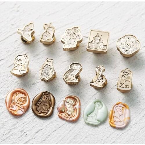 Embossed Lacquer Seal Renaissance Rose Wax Seal Mini Handle Special-Shaped Seal Decoration Literary Hand Account Seal Wax Seal