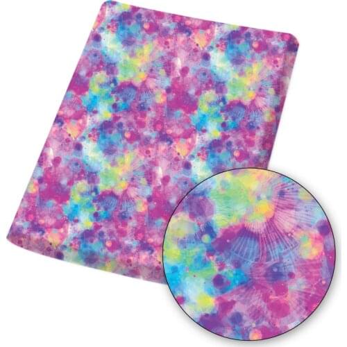 Polyester Cotton Tie Dye Fabric Colorful Print Cloth By The Yard For Sewing Diy Mask Dress Crafts Handmade Home Textile 145*45cm