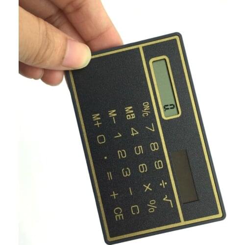 Slim Credit Card Cheap Solar Power Pocket Calculator Novelty Small Travel Compact wholesale