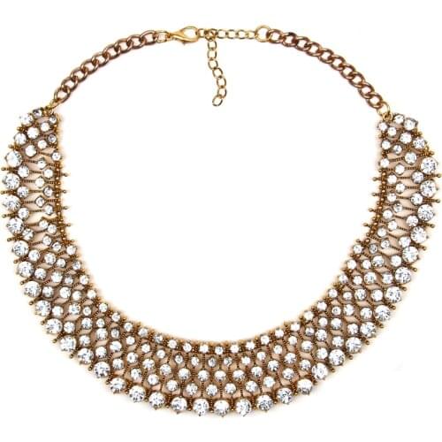 Ztech Unique numerous Kate same style crystal necklace with kinds of chain statement necklace z chokers necklace for women dress