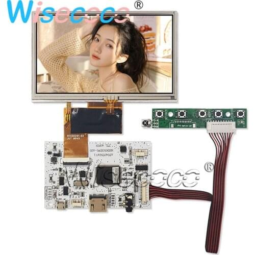 Wisecoco 5 Inch 480*272 TFT LCD Display AT050TN33 V.1 + Touch Panel with 40PIN FPC HDMI Audio USB Driver Board