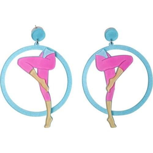 Funny Long Legs Beautiful Girl Acrylic Earrings Womens Fashion Creativity Unique Jewelry Prom Party Interesting Accessories