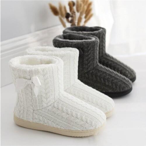 Womens ankle boots winter warm indoor floor shoes cotton padded short plush boots ladies padded cashmere womens boots