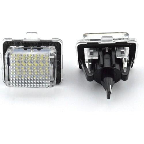 2 PCS 18 Luz LED Number License Plate Light Lamp Assenbly Automobile Tail Luces For Mercedes Benz W204 W212 C207 C216 W221 S204