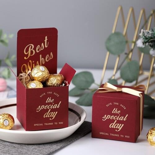 20/50pcs new European style candy box creative wedding wedding candy Valentine’s day gift packaging gift box knot wedding box gi