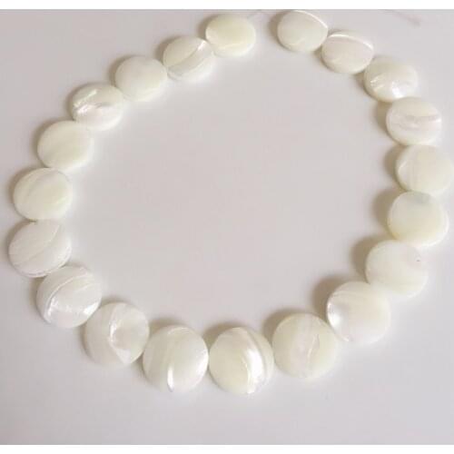 20MM 20Pcs Round Shape Natural White Shell Bead Water Chestnut Shells Jewelry Charm Beads