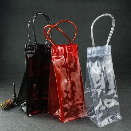 200pcs PVC Wine Beer Champagne Drink Cooler Chiller bags Wine Bottle Ice Bag for Parties