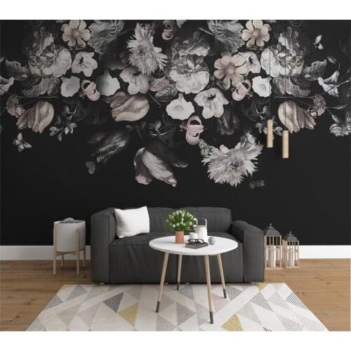 Customized 3d mural European retro nostalgic hand-painted flower wallpaper living room bedroom restaurant background wall обои