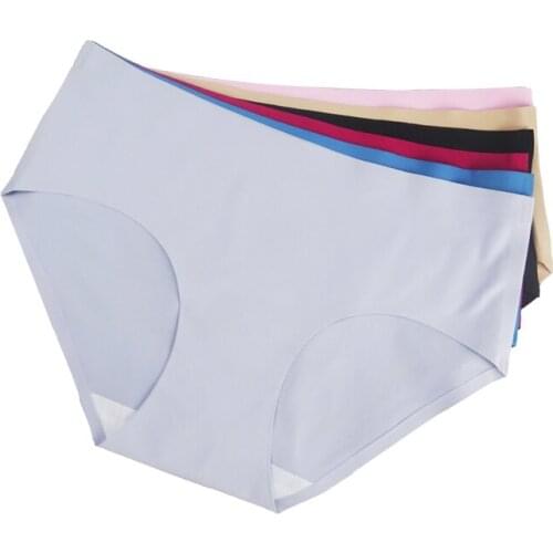 6 Pcs / Lot 6 Color Seamless Underpants Plus Size Womens Underwear Panties M L XL XXL 3XL 4XL 9022