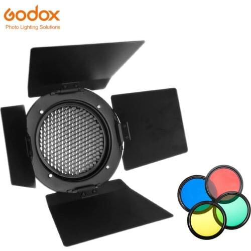 Flash Accessories Godox BD-03 4 Color piece Honeycomb Grid Barn Door for Photo Studio Flash Godox K-150 K-180 250SDI 300SDI E250