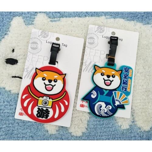 Lucky Dog Anime Luggage Tag Pendants Portable Travel Label Suitcase Address Baggage Holder tags NEW Gifts