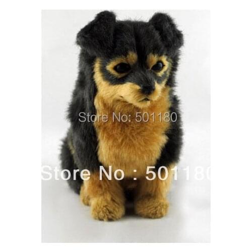 Free shipping mini plastic dog figurines indoor dog realistic dog toy