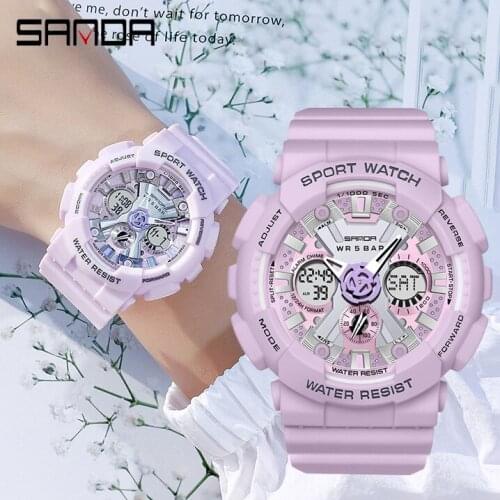 Women Men Watch Sports Dual Display 50M Waterproof Wrist Watch for Male Female Clock Relogio Feminino High Quality Digital Watch