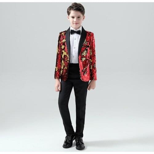 Baby child sequin suit flower girl three-piece suit little boy piano dress kids costume suit kids clothes kids formal suits