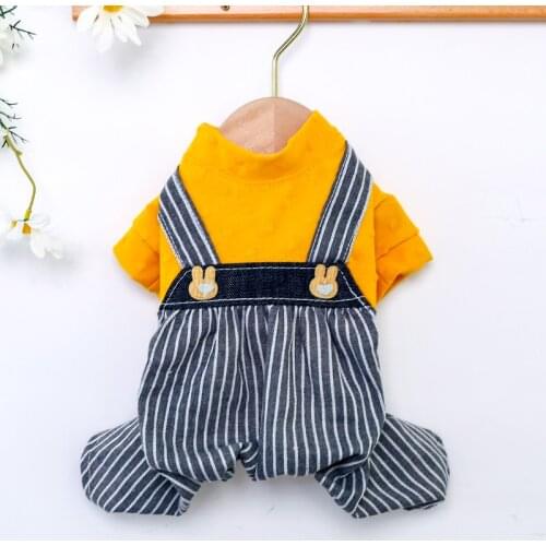 Clothes For Small Dog Denim Pet Dog Overalls Jumpsuit Puppy Summer Clothes Vest Cowboy Dog Clothes Puppy Denim Costume Jacket