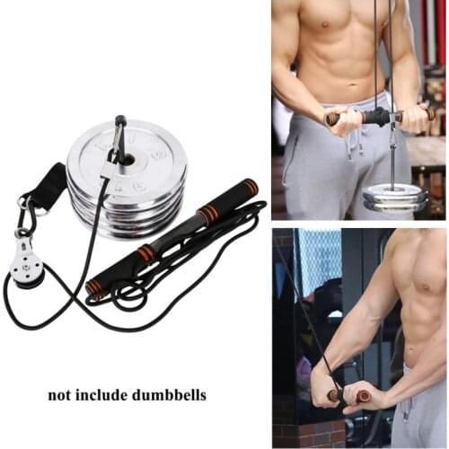 Fitness DIY Pulley Cable Machine Attachment System Men Arm Biceps Triceps Blaster Hand Strength Trainning Gym Workout Equipment