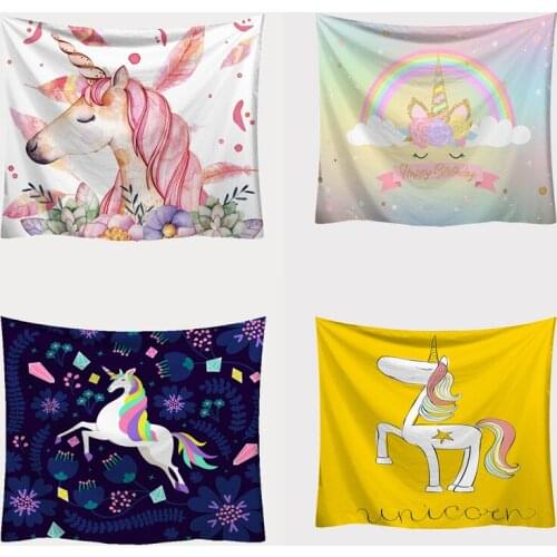 Unicorn Tapestry Magic Dream Cute Unicorn Wall Tapestry Baby Kids Room Wall Decor Colorful Horse Wall Hanging for Girls
