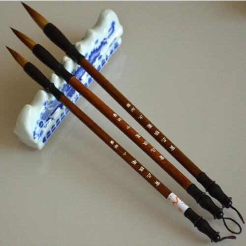 3pcs/set Excellent Quality Chinese Calligraphy Brushes Pen For Woolen And Weasel Hair Writing Brush Fit For Student School