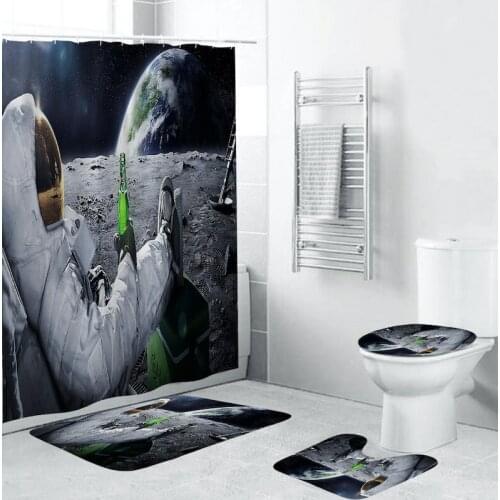 Bath Mat 3 pcs/Set Classical Pattern Toilet Cover Foot Pad Non-slip Absorbent Bathroom Door Mat Flannel Soft Bathr Rug Carpet