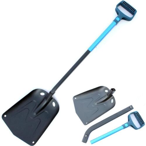 Stainless Steel Long Handle Snow Shovel Outdoor Folding Snow Scooper Car Wash Maintenance