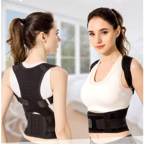 Underwear Unisex Black Medical Orthopedic Roundback Anti Back Upright Posture Belt Adjustable Belt Comfortable and Flexible