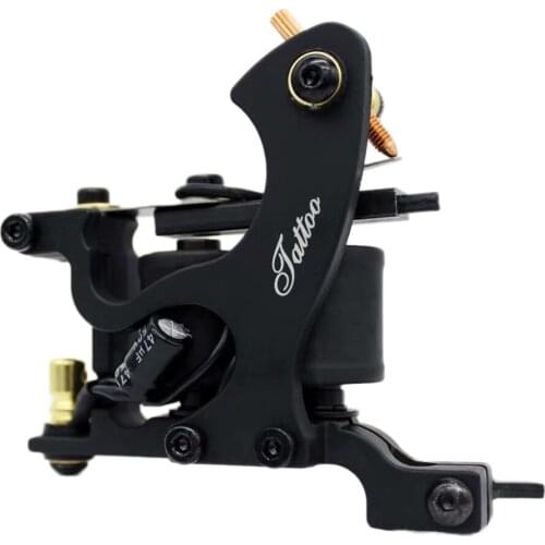 New Cast-iron Dual-coiled Coils Tattoo Machine 10 Warp Coils Handmade Tattoo Guns Machine For Liner Shader Free Shipping TM-7509