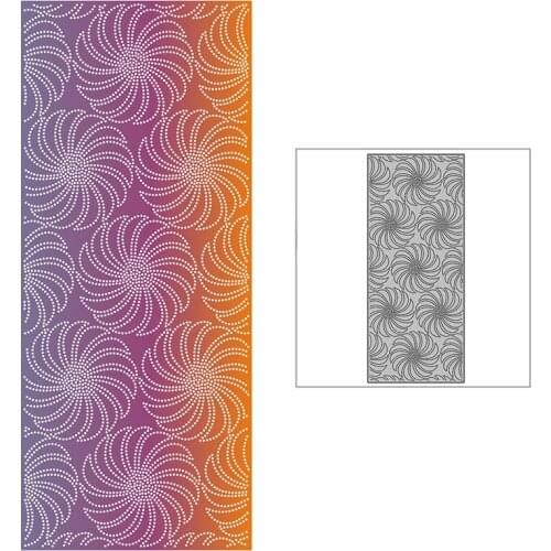 New Slim Spotted Floral Windmill Background Plate Craft Embossing 2021 Metal Cutting Dies for DIY Scrapbooking Album Card Making