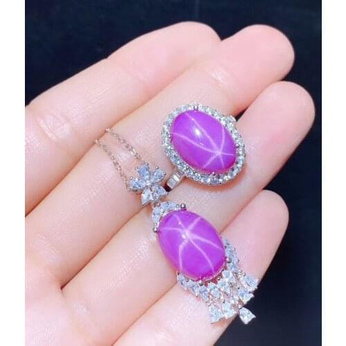 New Coming Natural and Real Ruby Jewelry set Natural And Real Ruby Set 925 sterling silver Fine jewelry 1pc ring,1pc Pendant