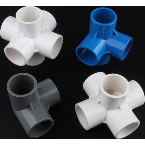 NuoNuoWell 2pcs ID 50mm Stereoscopic PVC Connector Tank Water Supply Pipe Joints Agricultural Irrigation Garden Water Connectors