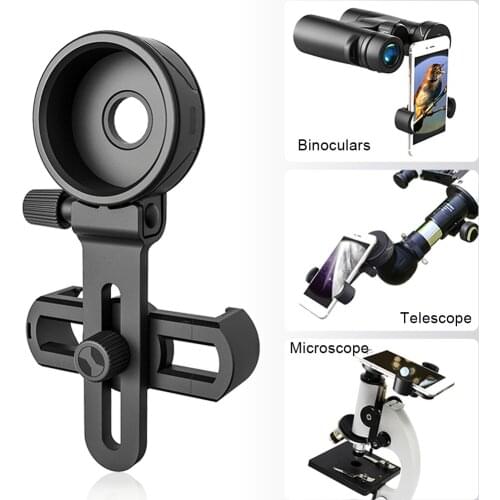 Upgrade Universal Cell Phone Adapter Bracket Clip Mount Soft Rubber Material For Binocular Monocular Spotting Scope Telescope