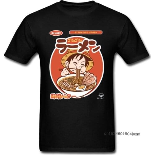 Pirate King T-shirt Fun Tshirt Men Funny One Piece Anime T Shirts Super Luffy Zoro Tops Ramen Wave Lucky Cat Tees