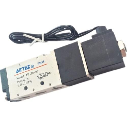 4V110-06 Pneumatic solenoid valve 2/5 way 1/8" 220VAC 24VDC Pneumatic parts air valve free shipping