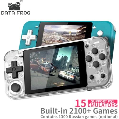 DataFrog Handheld Retro Game Console Built-in 2100+ games For PS1 15 Simulators With 3 "HD IPS Screen Support PS1/GBA 3D Games