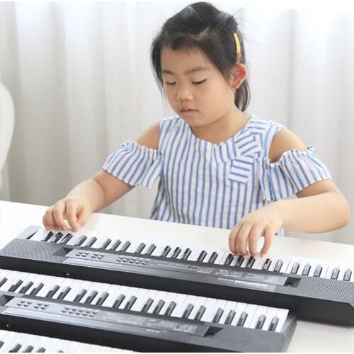54 Key Piano Keyboard Portable Mini Kids Electric Music Keyboard with Dual Power Supply and Mini Microphone for Beginner LXY9