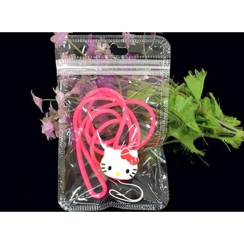 100Pcs Transparent Clear Clear Resealable Plastic Bag PE Zip Lock Pouch With Hanging Hole Jewelry Accessories Storage Pack Bag