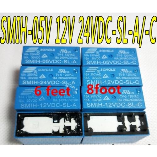 SMIH-05VDC-SL-C SMIH-12VDC-SL-C SMIH-24VDC-SL-C SMIH-48VDC-SL-C 8PINS 16A 48VDC Power Relay
