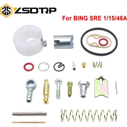 ZSDTRP Motorcycle 15mm BING Carburetor Gasket Set Repair Kit For BING SRE 1/15/46A Carb