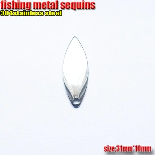 Fishing Spoon willow leaf blades Lure Accessories Spinner size:31mm*10mm thetemptation to strengthen to the fish 10pcs/lot