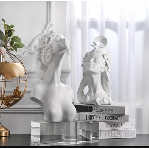 Nordic Creative Arts Figure Statue Stargazy Pie Girl Art Sculpture Resin Crafts Cartoon Home Decoration Accessories