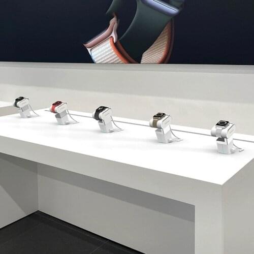 10 Set/Lot) Elegant White Color Remote Control Reset Alarm Smartwatch Wireless Charging Anti Theft Security Display Support