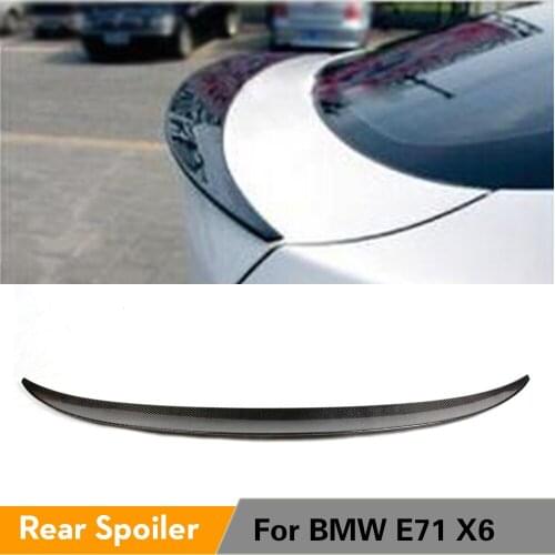 Carbon Fiber Rear Trunk Boot Lip Spoiler Duck Wing For BMW X6 E71 2008 - 2013 Rear Trunk Spoiler