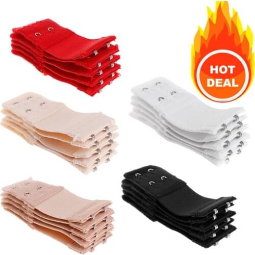 1 Set 5Pcs Bra Extender Elastic 2 Hook Soft Bra Extension Strap Underwear Strapless Accessories #J